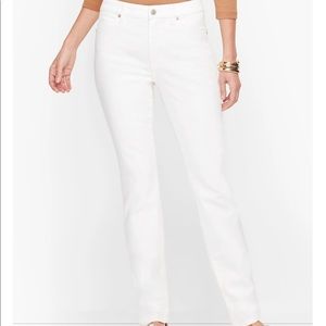 TALBOTS 14 Straight White Jeans